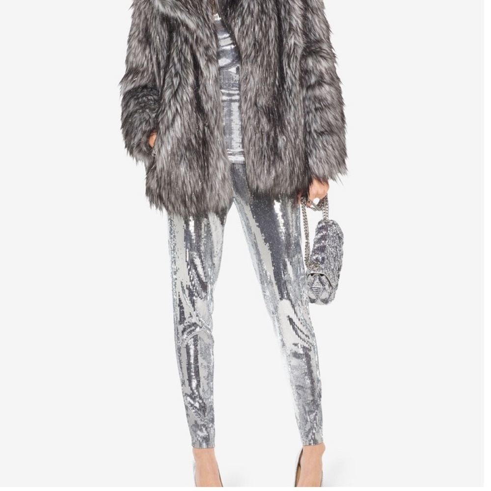 Michael Kors silver sequin jogger/track pants